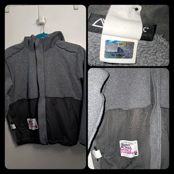The North Face TNF Denali Polartec Fleece Boys Youth Hooded Full Zip Jacket M
